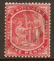 St. Kitts-Nevis 1905 1d Carmine. SG14. - Click Image to Close